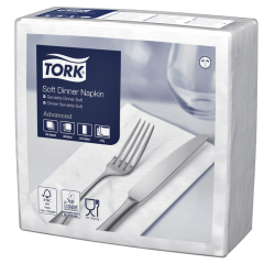 Serviette Tork Advanced 477579 3 ép pli 1/8 395x390mm blanc 150 pièces