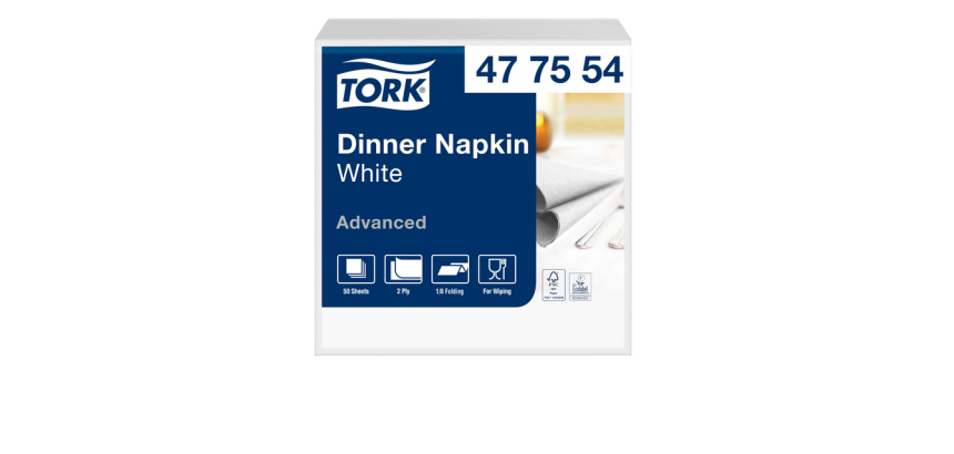 Serviette Tork Advanced 2 ép pli 1/8 395x390mm blanc 150 pièces
