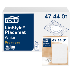 Set de table Tork LinStyle Premium 474401 2 épaisseurs 390x300mm blanc 100 pièces