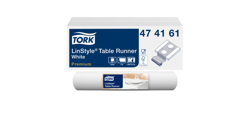 Tork LinStyle Premium Table Runner 474161 20 sheets white