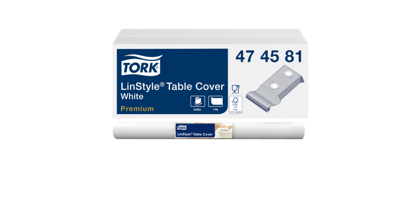 Nappe Tork LinStyle Premium 474581 120cmx20m blanc