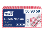 Serviette Lunch Tork Universal 509359 1-lagig, 1/4-Falz, 328x325mm, rot, Bistro, 400 Stück
