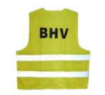 Veiligheidsvest Leina met opdruk "BHV " geel