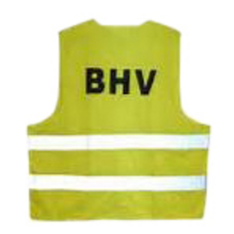 Gilet de sécurité avec impression 'BHV' jaune