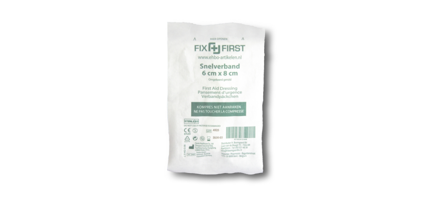 Snelverband FixFirst gerold 6x8cm 10 stuks