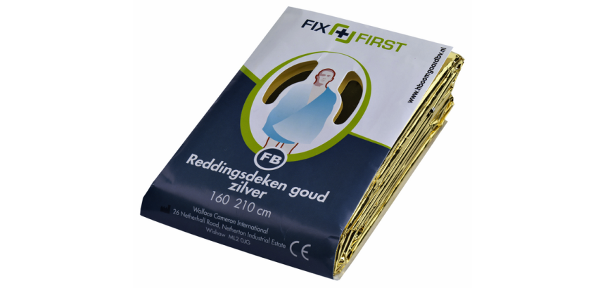 Rescue blanket FixFirst 160x210cm silver/gold