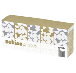 Mouchoirs Satino Prestige 113940 4 épaisseurs 15x 10 feuilles blanc