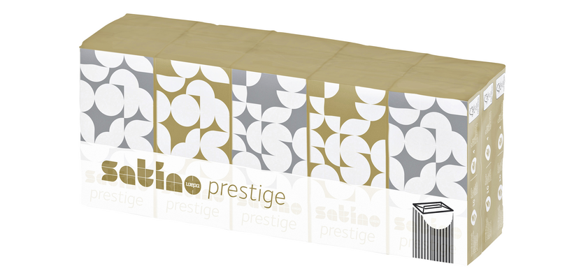 Mouchoirs Satino Prestige 113940 4 épaisseurs 15x 10 feuilles blanc