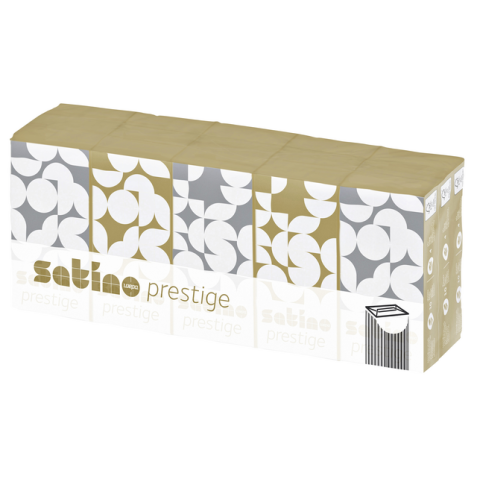 Mouchoirs Satino Prestige 113940 4 épaisseurs 15x 10 feuilles blanc