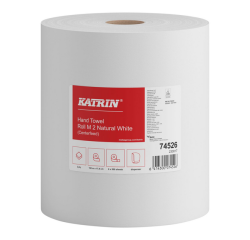 Essuie-mains Katrin 74526 Medium 2 épaisseurs 500 feuilles blanc