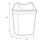 Poubelle Katrin 91851 Hygiène féminine 8 litres blanc