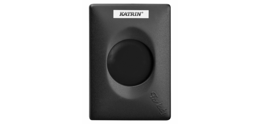 Katrin 92247 black feminine hygiene bag dispenser