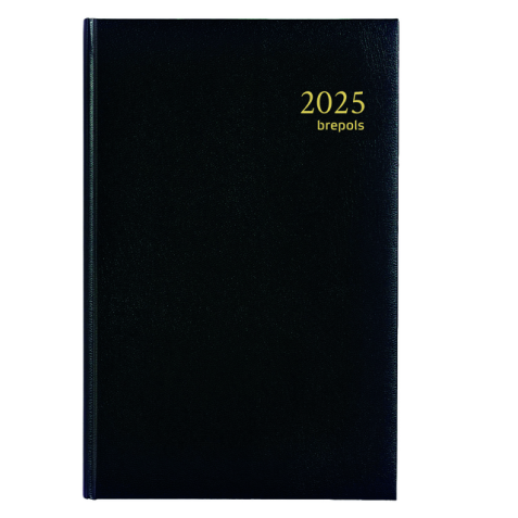 Agenda 2025 Brepols Saturnus Lima 2 jours/1 page noir