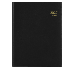 2027 Agenda Brepols Timing Lima 7 days/2 pages 4 languages black