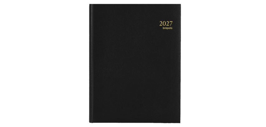 2027 Agenda Brepols Timing Lima 7 days/2 pages 4 languages black