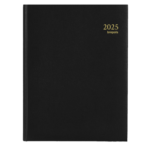 Agenda 2025 Brepols Timing Lima 7 jours/2 pages noir