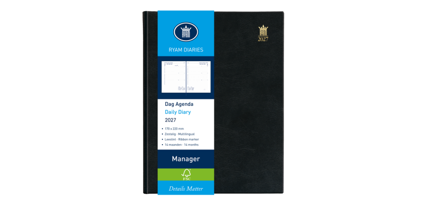 Agenda 2027 Ryam Manager Mundior 1dag/1pagina zwart
