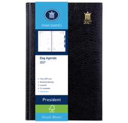 2027 Agenda Ryam President Mundior 1 Day/1 Page Black