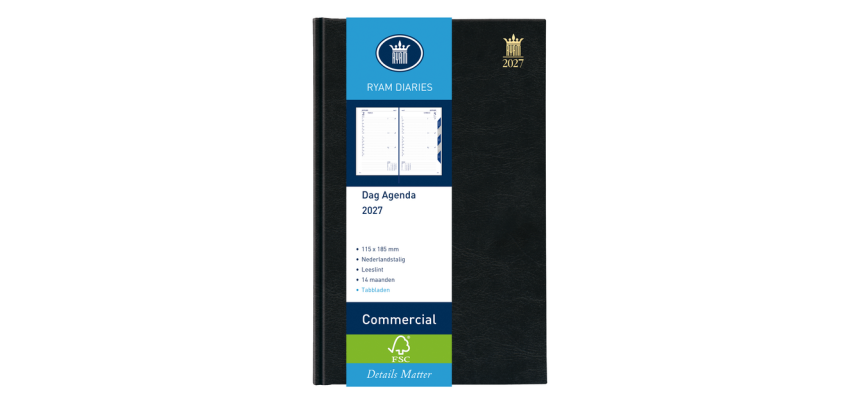 Agenda 2027 Ryam Commercial Mundior 1dag/1pagina zwart