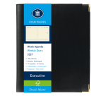 Agenda 2027 Ryam Executive Nappa 7dagen/2pagina's ringplastic zwart