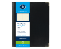 Agenda 2027 Ryam Executive Nappa 7dagen/2pagina's ringplastic zwart