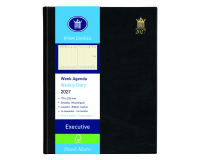 Kalender 2027 Ryam Executive Mundior 7 Tage/2 Seiten schwarz