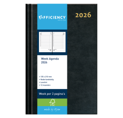 2027 Agenda Ryam Efficiency Baladek 7 days/2 pages black