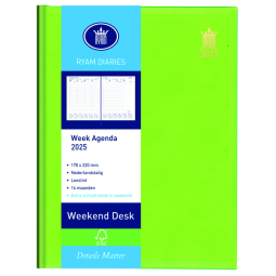 Agenda 2025 Ryam Weekend Desk Lazio 7 jours/2 pages assorti