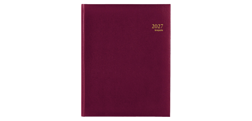 Agenda 2027 Brepols Concorde Lima 7 jours/2 pages bordeaux