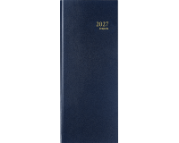 Agenda 2027 Brepols Saturnus Lima long 1 jour/1 page bleu