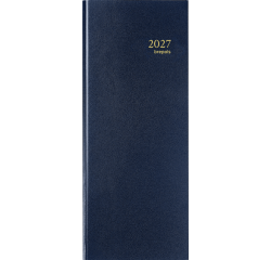 Agenda 2027 Brepols Saturnus Lima long 1 jour/1 page bleu