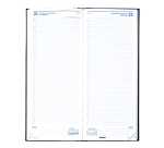 Agenda 2027 Brepols Saturnus Lima long 1 jour/1 page bleu