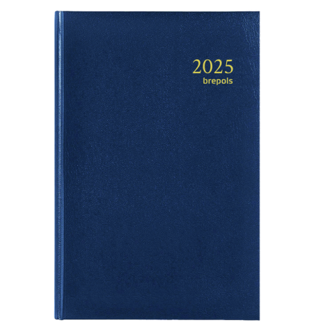 Agenda 2025 Brepols Saturnus Luxe 1dag/1pagina blauw