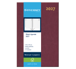 2027 Agenda Ryam Efficiency Baladek 7 days/2 pages burgundy