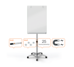 Chevalet de conférence Nobo Impression Pro mobile verre 70x100cm