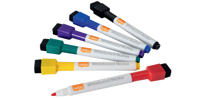 Rexel Mini Whiteboard Marker Assorted 6 Pieces