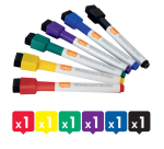 Marqueur tableau blanc Rexel Mini assorti 6 pièces