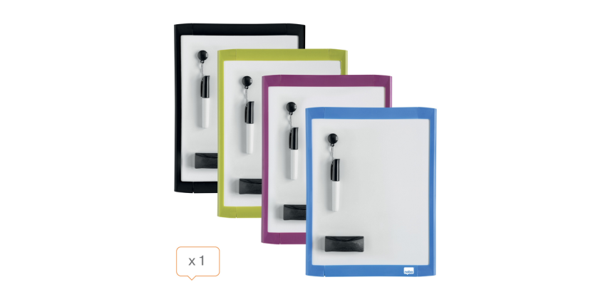 Tableau blanc Nobo 21,6x28cm magnétique assorti