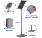 Support info Europel inclus cadre clipsable A4