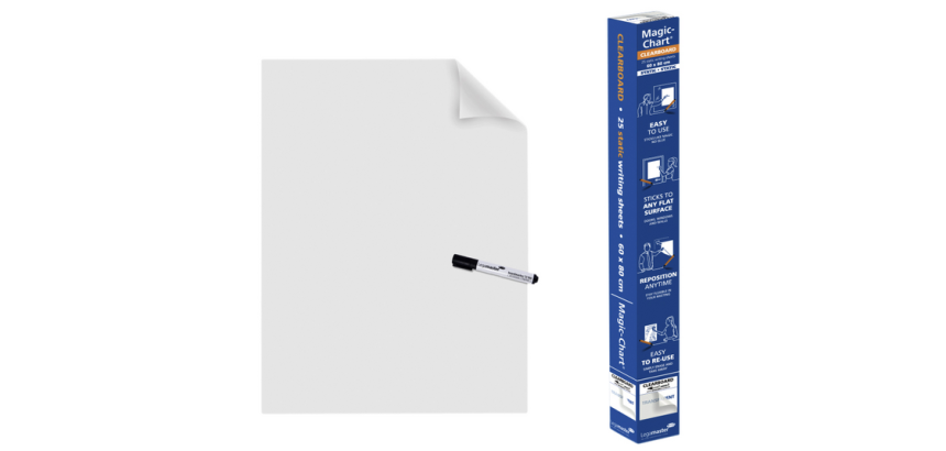 Magic-Chart Legamaster Tableau blanc 600x800mm transparent 25 feuilles