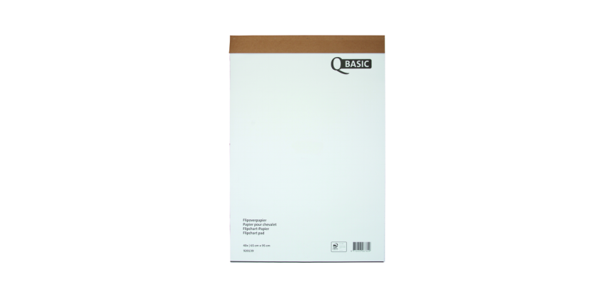 Easel paper Qbasic 65x95cm unfolded plain/ruled 40 sheets