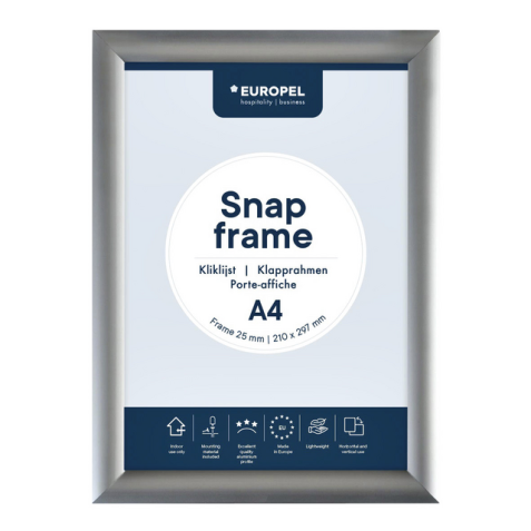 Porte-affiche clipsable Europel A4 25mm