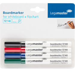Marqueur tableau blanc Legamaster TZ100 ogive 1mm assorti 4 pièces