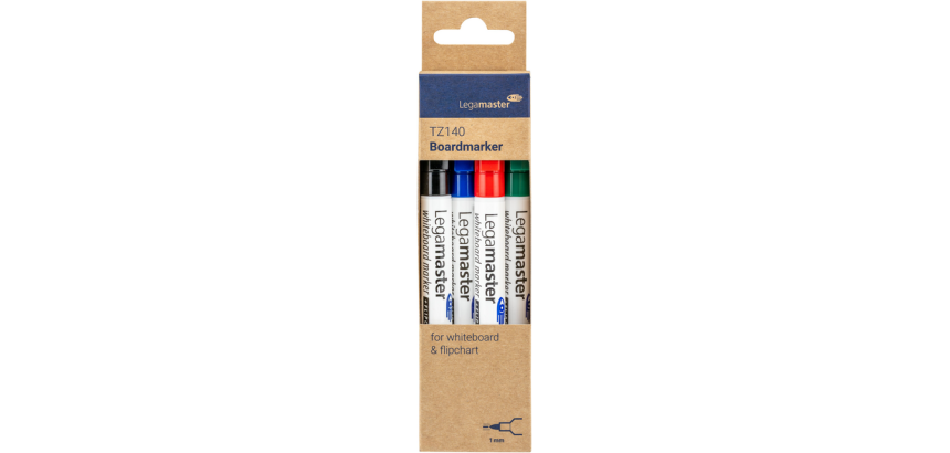 Marqueur tableau blanc Legamaster TZ100 ogive 1mm assorti 4 pièces