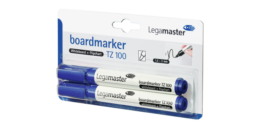 Marqueur tableau blanc Legamaster TZ100 ogive 1,5-3mm bleu 2 pièces