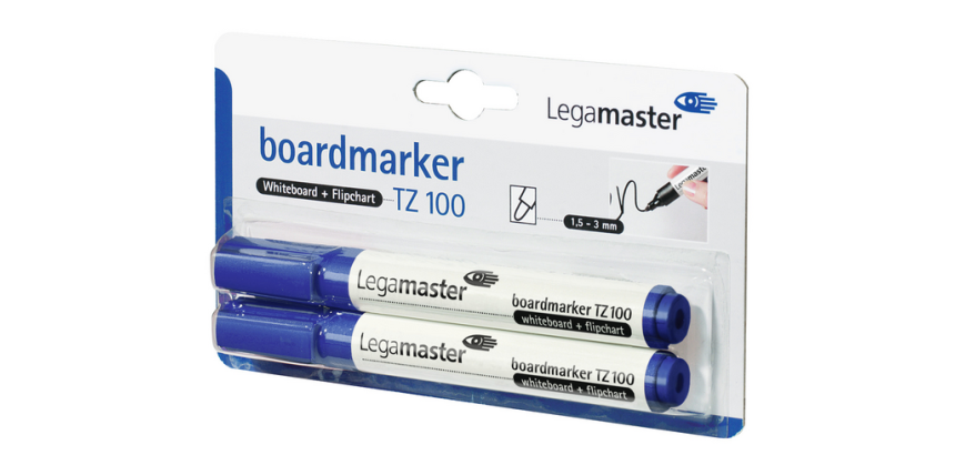 Legamaster Whiteboard-Marker TZ100 Keil 1,5-3mm Blau 2 Stück