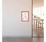 Europel A4 25mm snap frame red