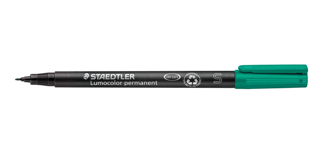 Viltstift Staedtler Lumocolor 313 permanent S groen