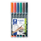 Feutre Staedtler Lumocolor 313 permanent SF 6 pièces assorti