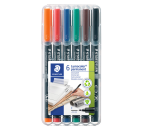 Feutre Staedtler Lumocolor 318 permanent Fin 6 pièces assorti